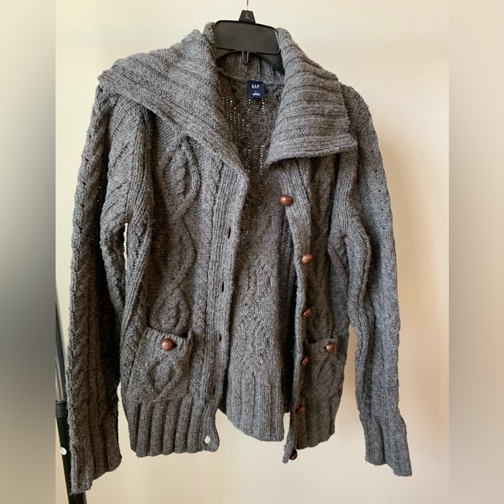 Vintage Gap chunky knit wool sweater cardigan